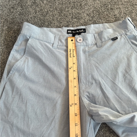Travis Mathew Shorts Men’s Size 30 Baby Blue Chino Flat Front Performance Golf - Picture 7 of 12